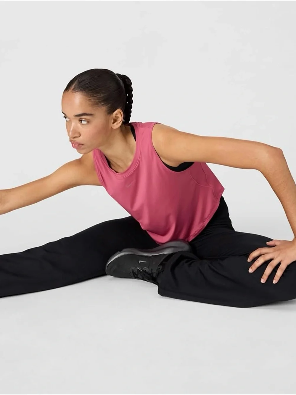 Nike Black High-Waist Wide-Leg Workout Pants